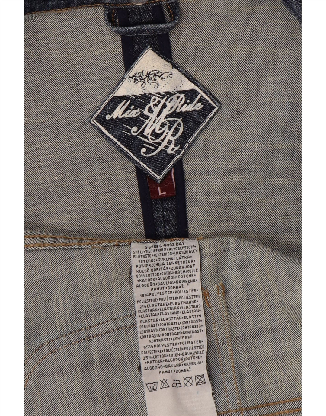 Jachetă de blugi vintage pentru femei UK 14 mare, albastru, bumbac