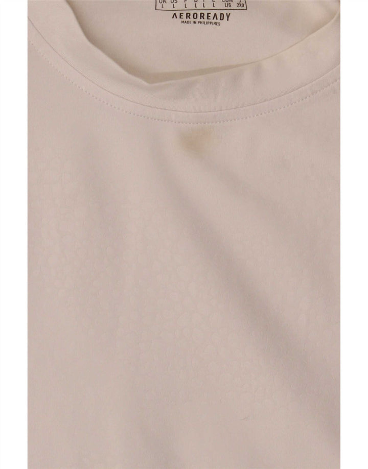 Tricou pentru bărbați Adidas Aeroready Top mare din poliester alb