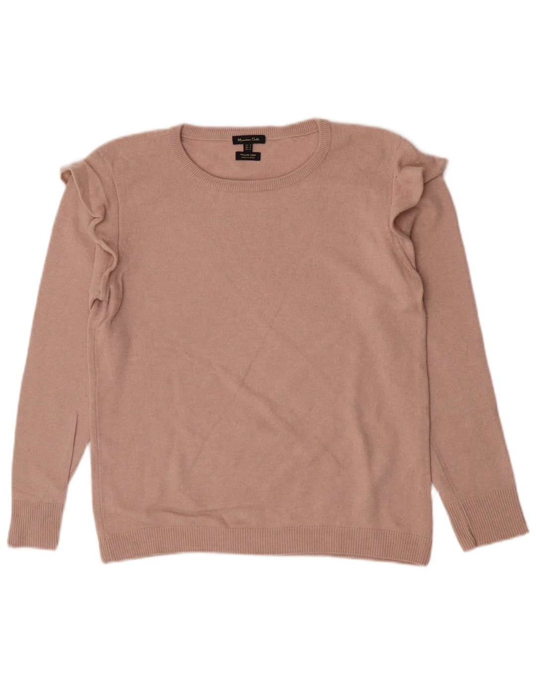 Pulover pentru femei Massimo Dutti cu gât de barcă UK 10 Mic Bej Poliamidă