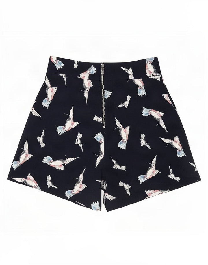 Pantaloni scurți casual pentru femei Zara, cu grafic pegged, mediu W28 bleumarin
