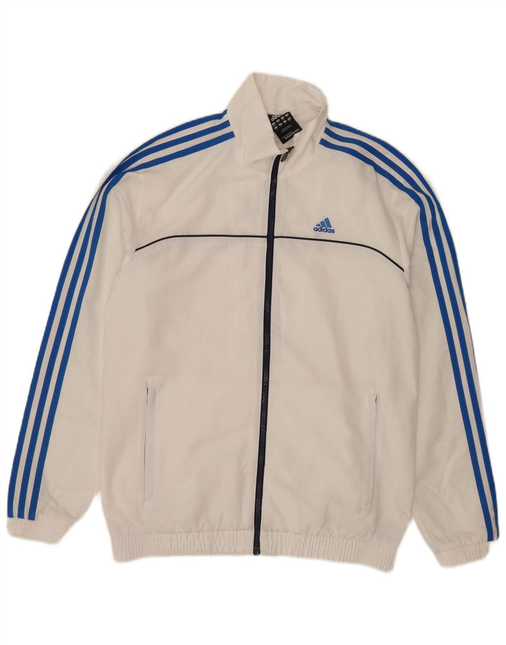 Jachetă de top pentru trening grafic Adidas pentru bărbați UK 36/38 Poliester alb mic