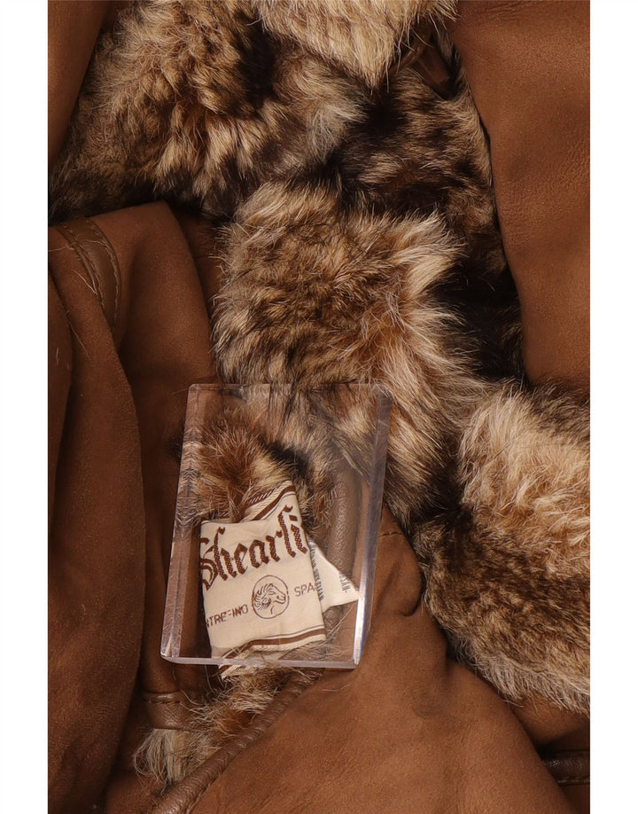 Palton supradimensionat din shearling pentru femei Sinclair EU 40 maro mediu din shearling