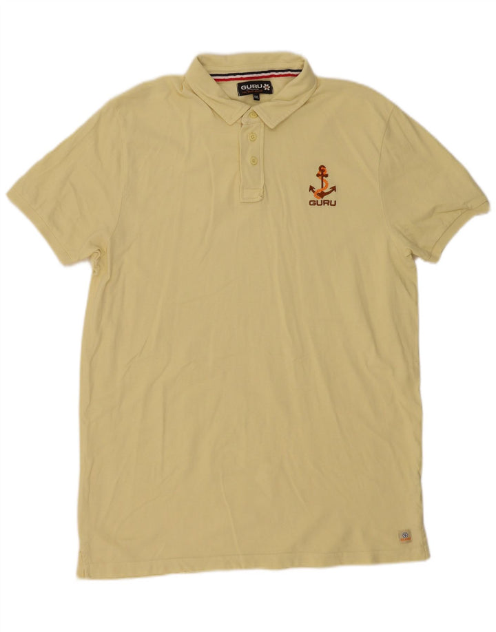 Tricou polo pentru bărbați Guru 2XL, bumbac galben