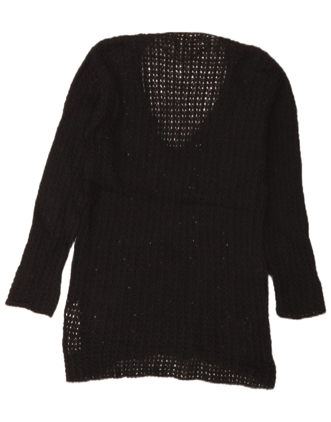 Pulover pentru femei cu decolteu în V Zara UK 12 Medium Negru Acrilic