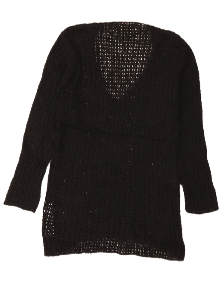 Pulover pentru femei cu decolteu în V Zara UK 12 Medium Negru Acrilic