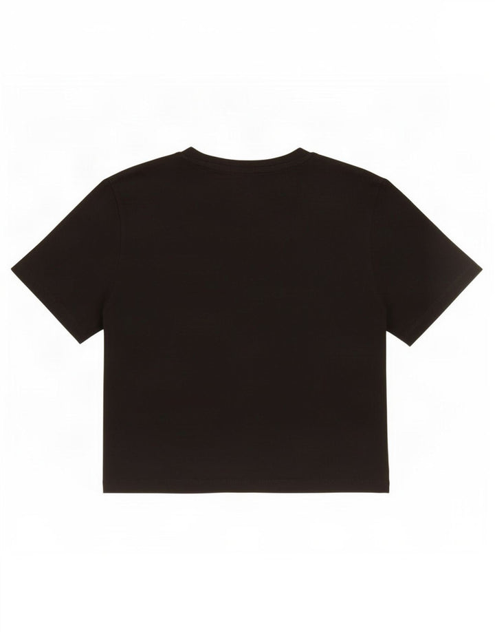 Tricou Crop pentru femei Zara UK 12 Medium Negru