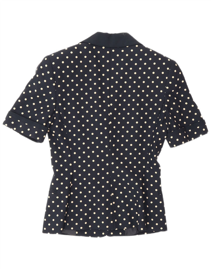 Jachetă Blazer pentru femei Caloma cu 1 nasture IT 40 mici, bleumarin, buline