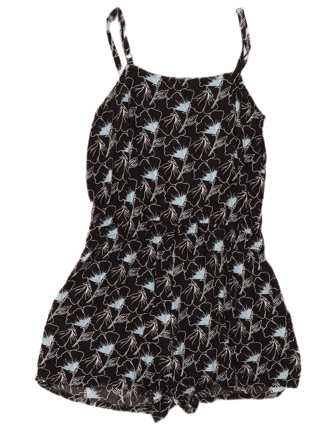 Combi fără mâneci Levi's pentru femei UK 10 Small Black Floral Viscose