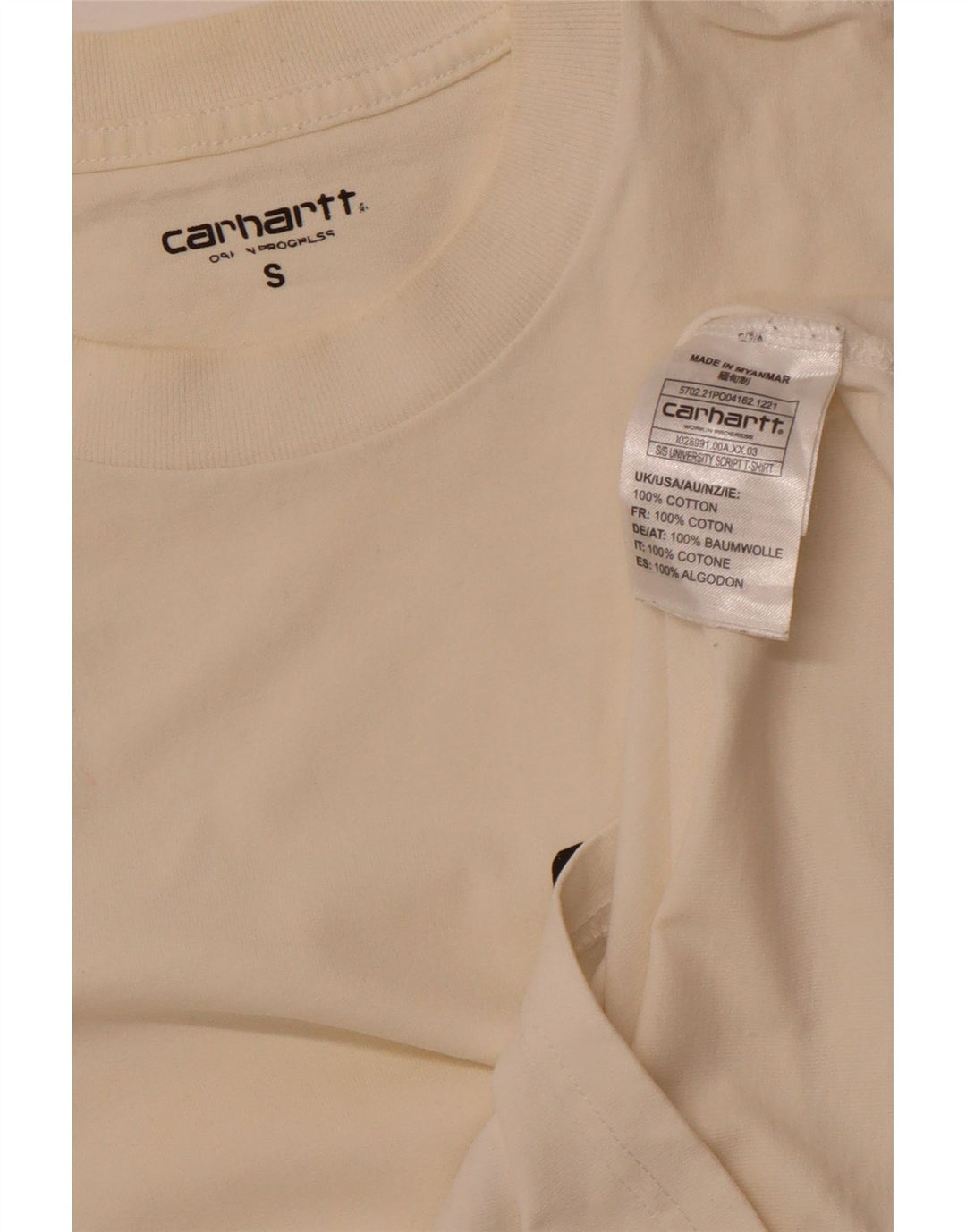 Tricou grafic CARHARTT pentru bărbați Top mic din bumbac alb