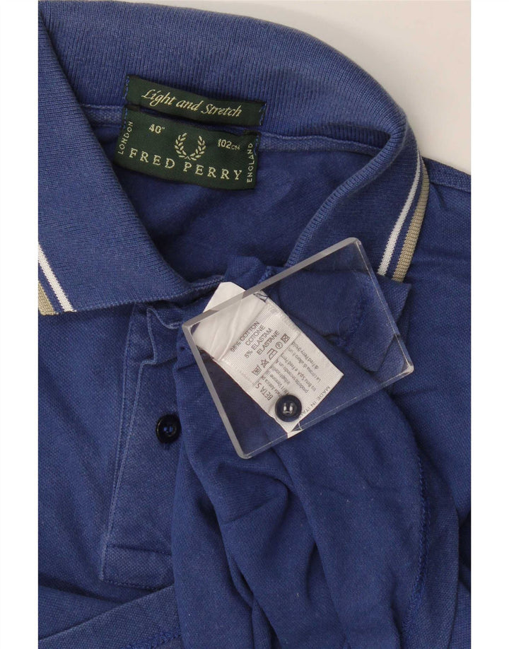 Cămașă polo Fred Perry pentru bărbați, bumbac cu dungi, albastru bleumarin