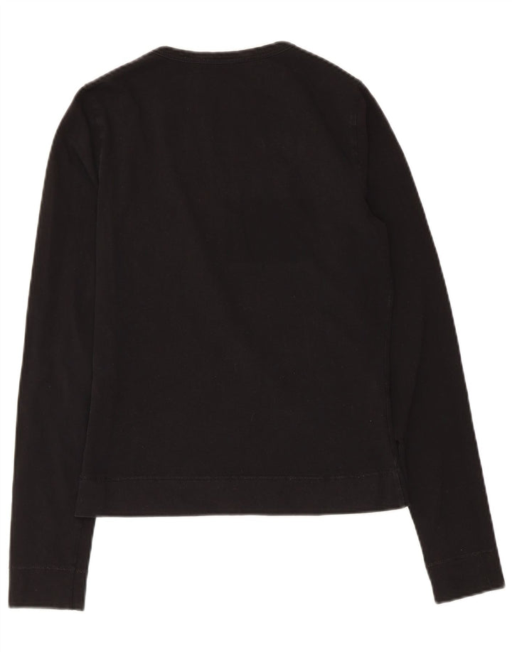 Liu Jo Tricou cu mânecă lungă cu grafică pentru femei IT 42, bumbac mediu negru