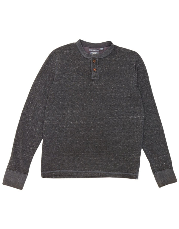 Top pentru bărbați Superdry cu mânecă lungă XL bleumarin, poliester cu pături