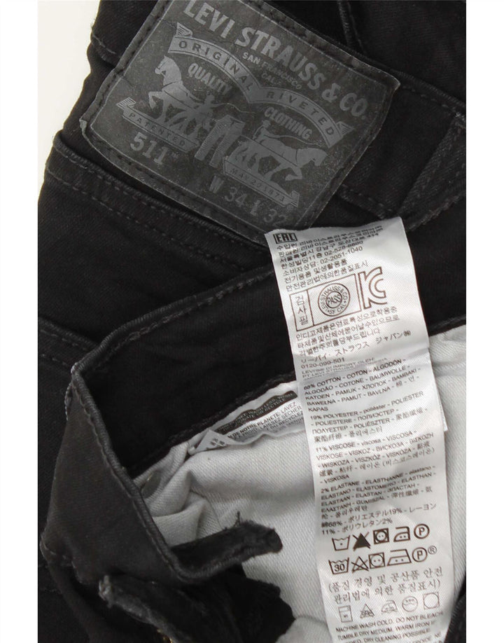 Blugi Levi's 511 Slim pentru bărbați W34 L32 bumbac negru