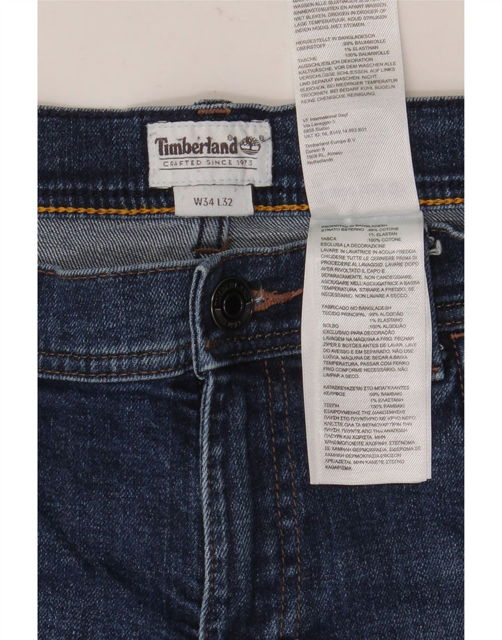 Blugi drepti pentru bărbați TIMBERLAND W34 L32 Bumbac albastru