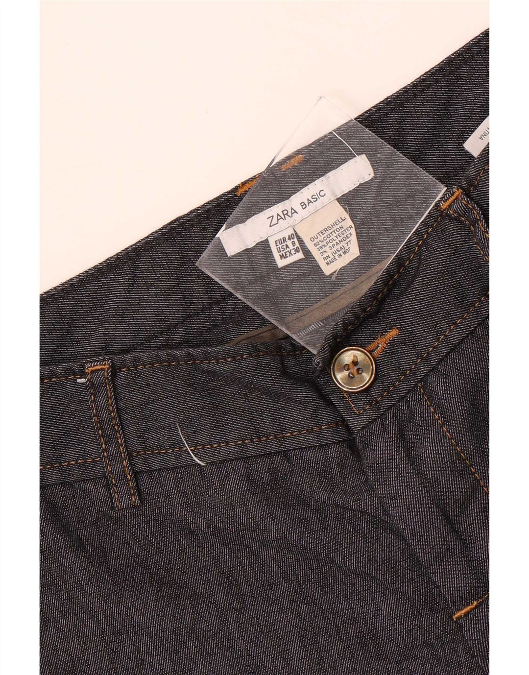Bermude chino pentru femei Zara EU 40 Medium W30 Bumbac negru