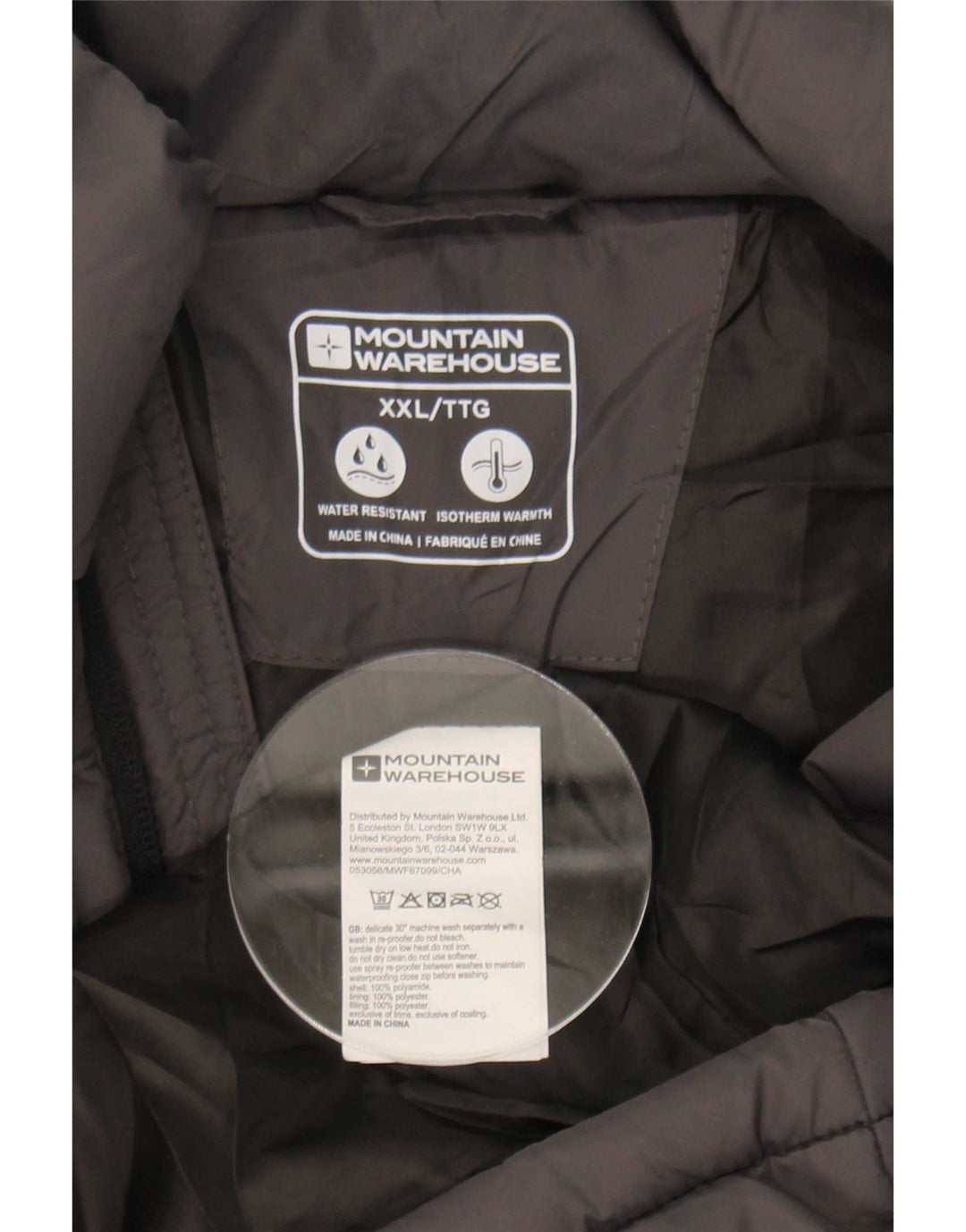 Gilet căptușit pentru bărbați Mountain Warehouse UK 44 2XL Gri Poliamidă