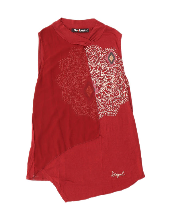 Bluză fără bretele pentru femei Desigual UK 16 Large Red Floral