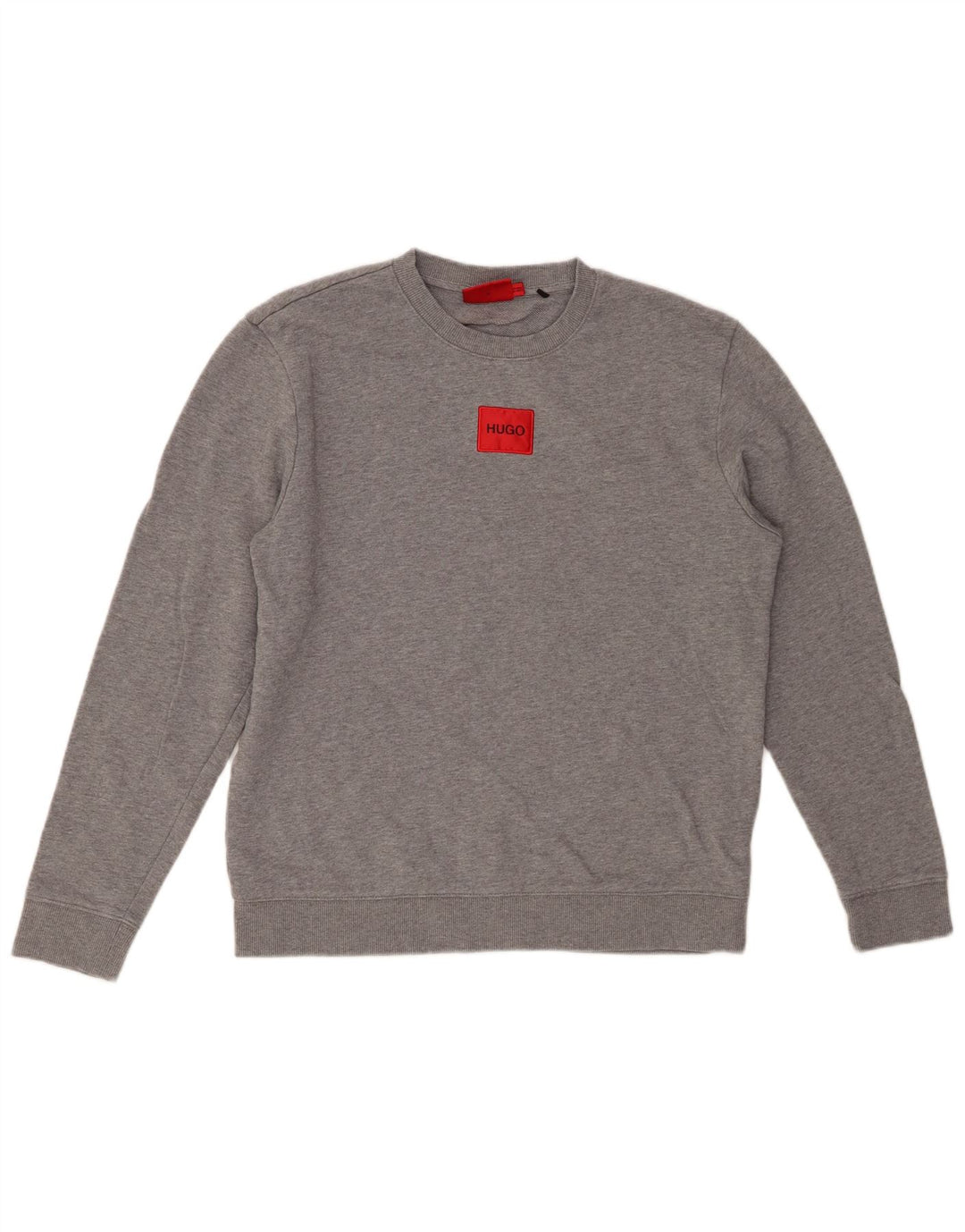 Pulover pentru damă HUGO BOSS, UK 14, bumbac cu pete, gri mediu