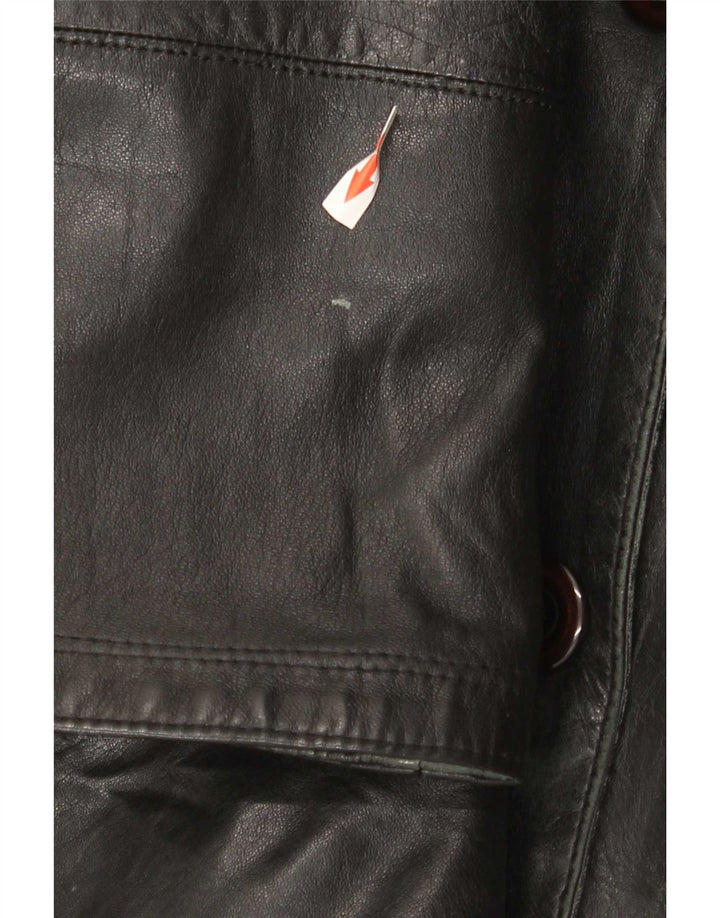 Palton din piele vintage pentru femei IT 48 XL negru