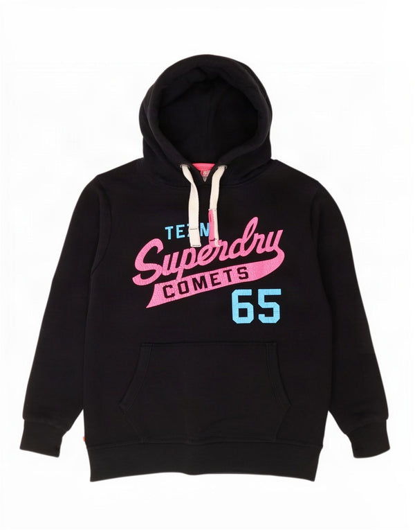 Pulover Superdry pentru damă, cu grafică, UK 18 XL, bumbac, albastru bleumarin