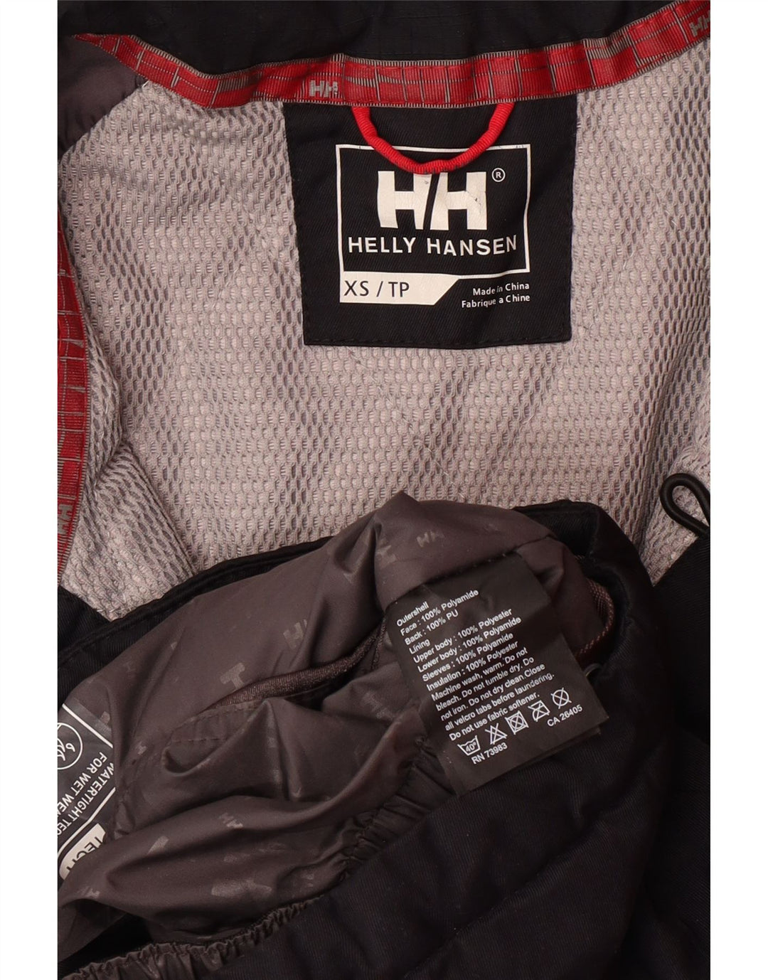 HELLY HANSEN Jachetă Windbreaker cu grafică pentru bărbați UK 34 XS Negru Colorblock