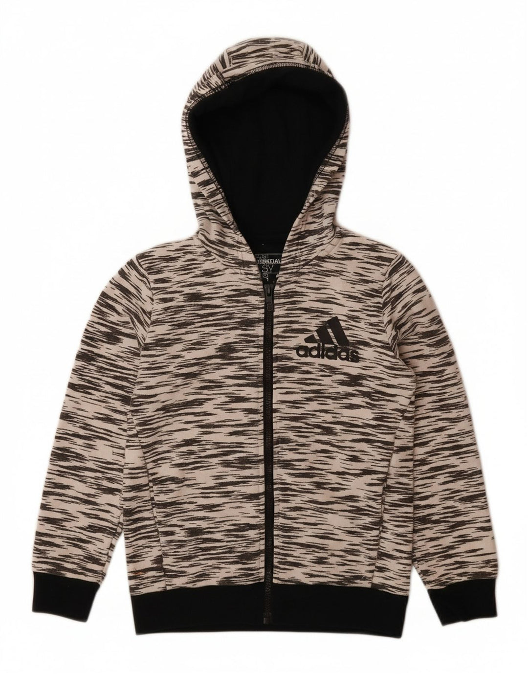 Pulover ADIDAS Climalite pentru băieți, cu fermoar, 7-8 ani, poliester cu pete gri