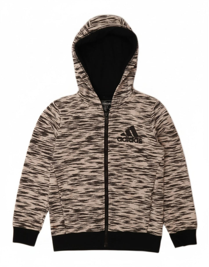 Pulover ADIDAS Climalite pentru băieți, cu fermoar, 7-8 ani, poliester cu pete gri
