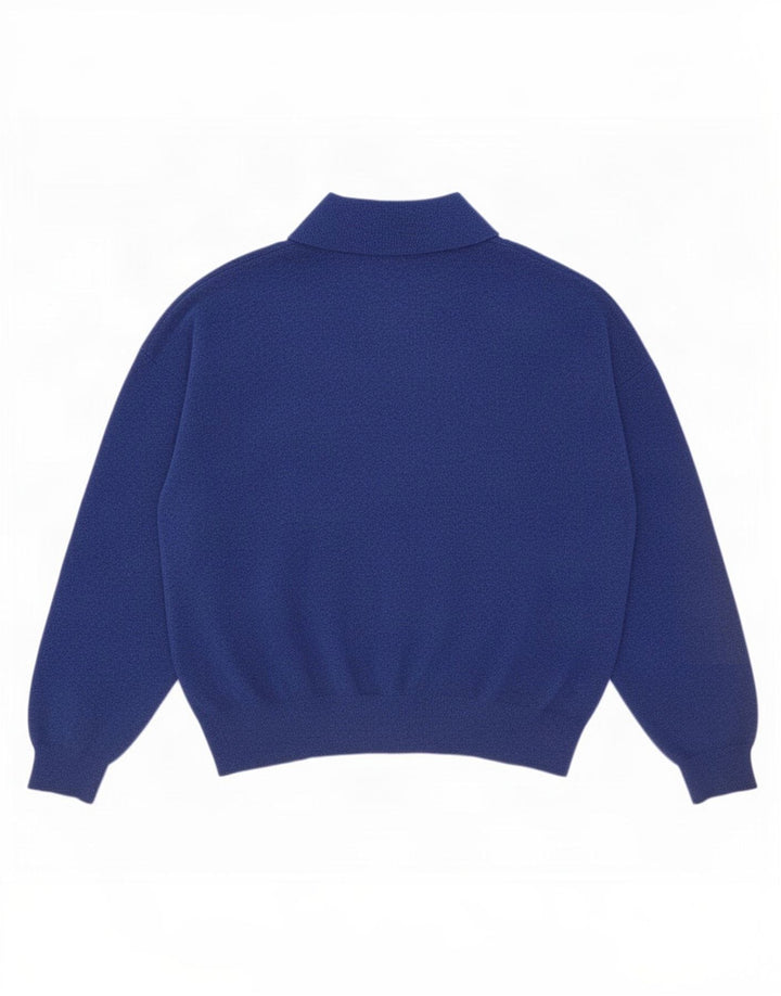 Pulover pentru bărbați Marks & Spencer, cu gât polo, XL, poliester albastru