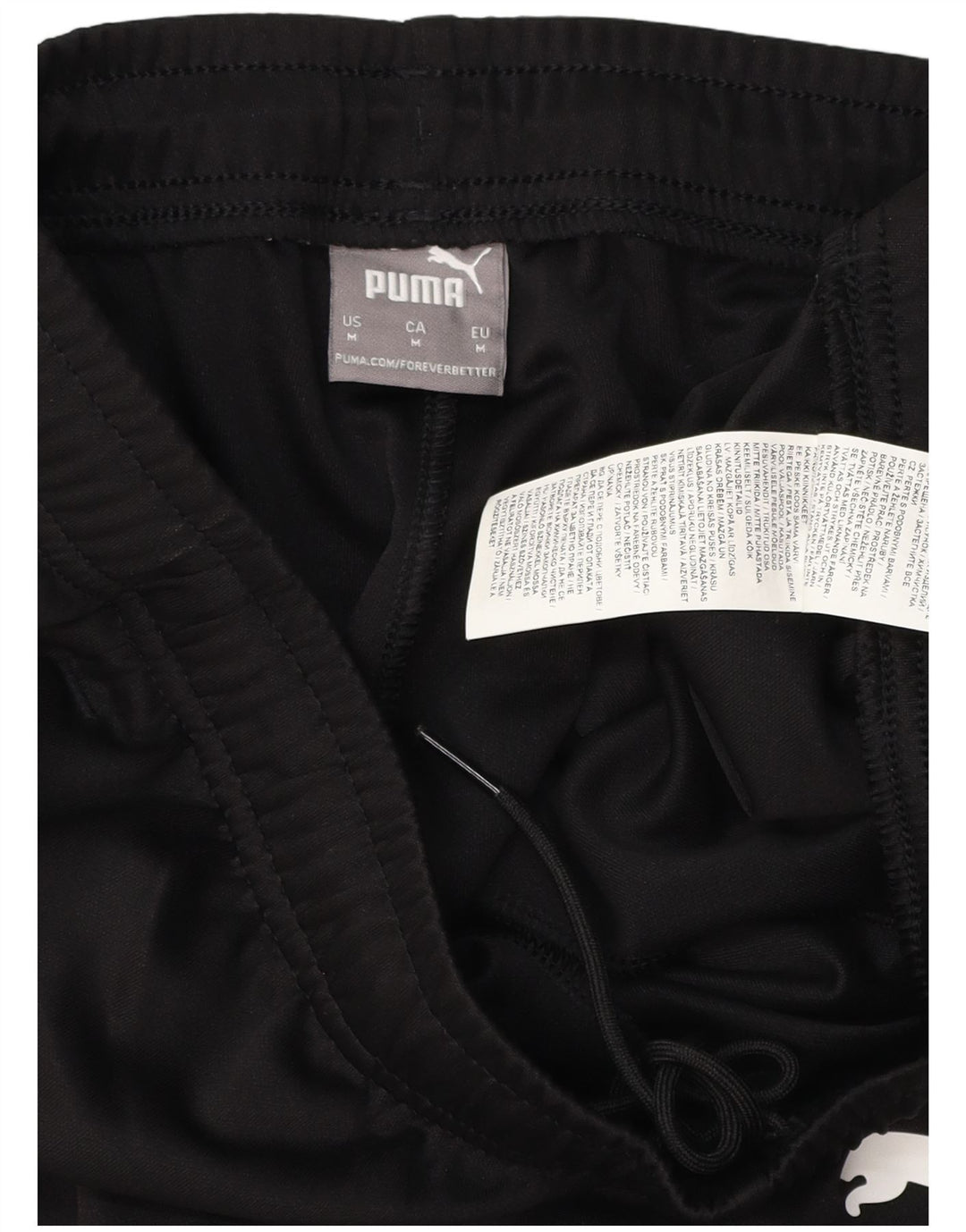 Pantaloni de trening Puma pentru bărbați, negru mediu, poliester color bloc