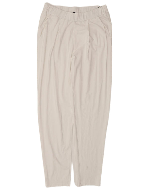 Pantaloni chino conici pentru femei Marks & Spencer UK 12 Medium W30 L30 Alb