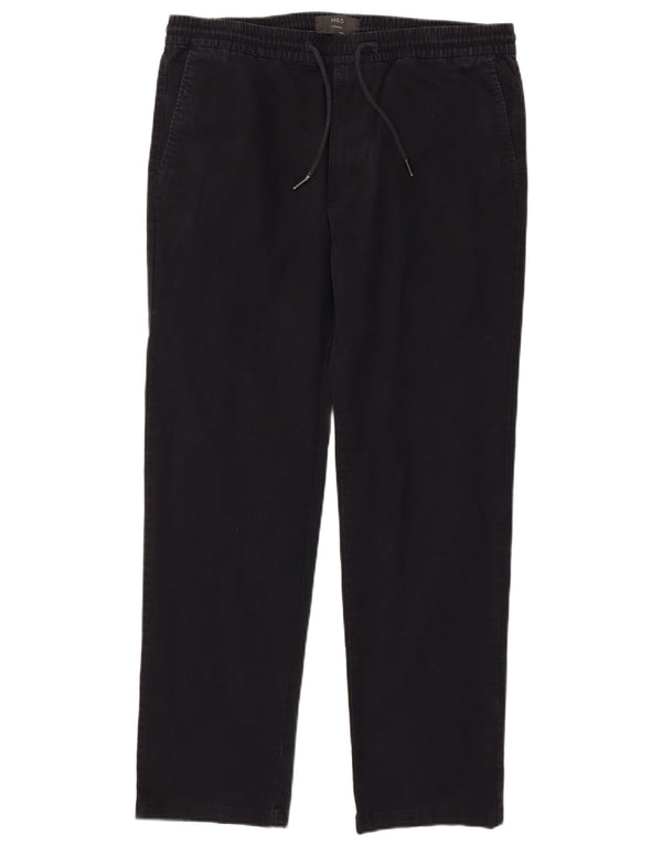 Pantaloni chino drepți pentru bărbați Marks & Spencer L36 L31 Bumbac bleumarin