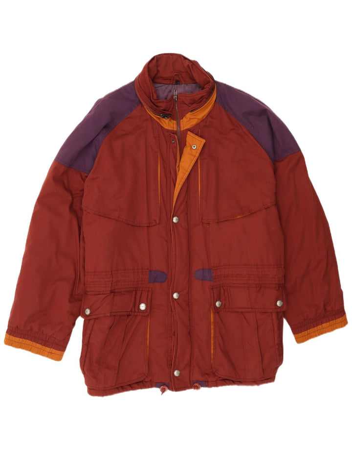 Jachetă vintage pentru bărbați UK 42 XL Maroon Colorblock
