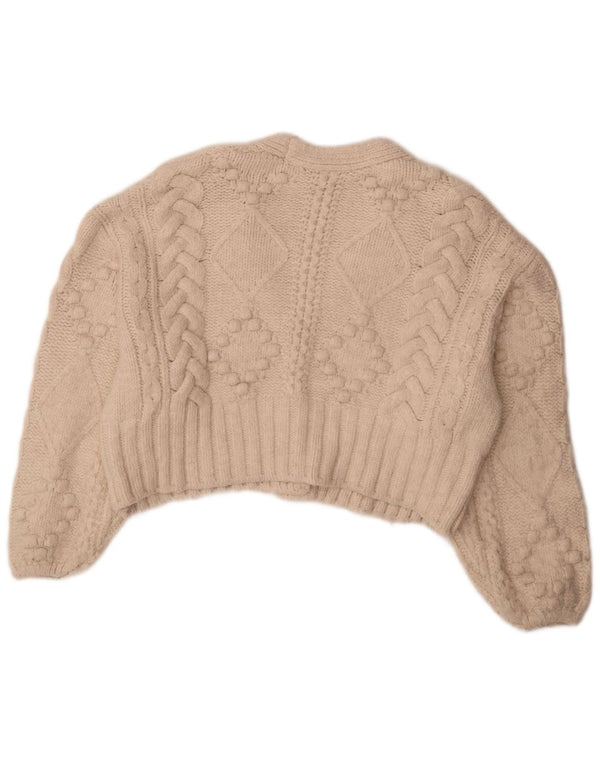 Pulover supradimensionat pentru femei Zara UK 14 Medium Acrilic alb