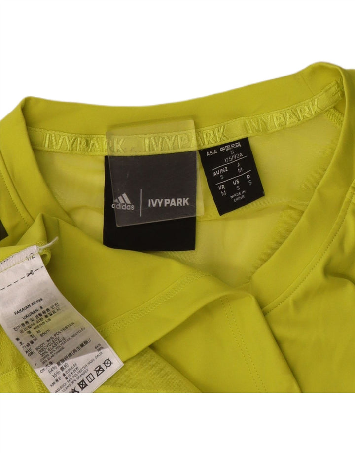 Adidas bărbați Ivy Park See Through Top cu mânecă lungă din poliester galben mic