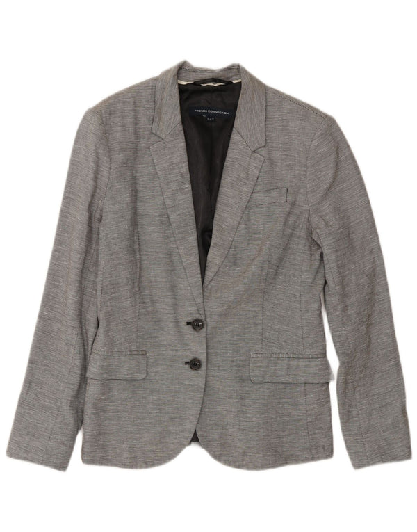 Sacou blazer pentru femei French Connection, cu 2 nasturi, UK 12, gri mediu, cu dungi