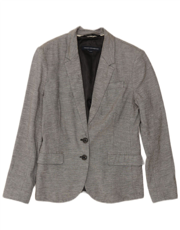 Sacou blazer pentru femei French Connection, cu 2 nasturi, UK 12, gri mediu, cu dungi