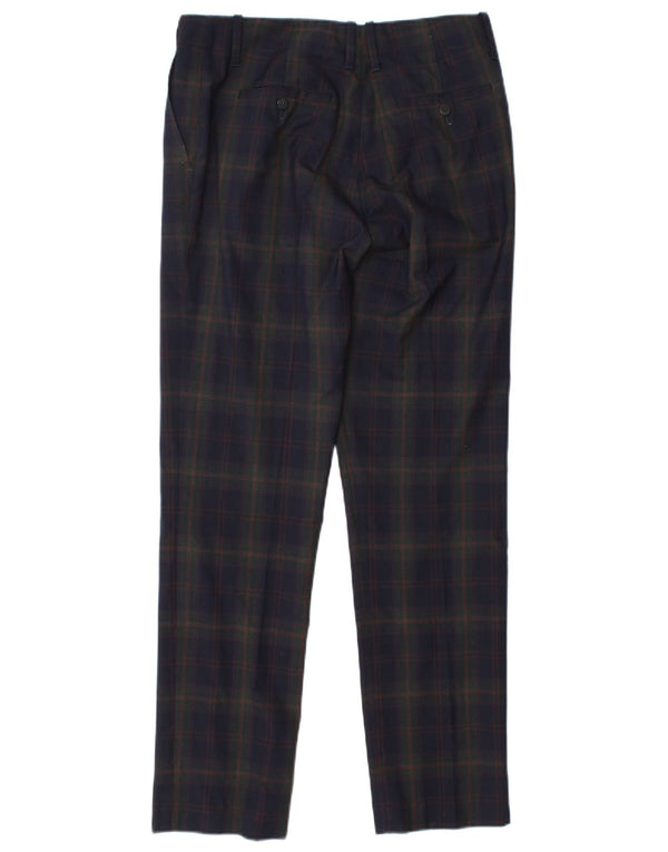Pantaloni chino drepți pentru femei Incotex IT 44 Medium W30 L30 Bleumarin Check