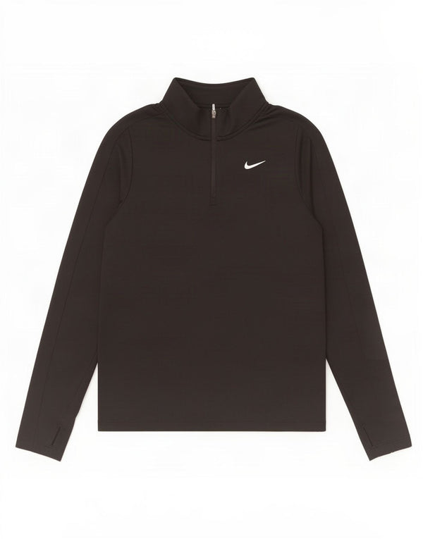 Nike Fete Dri Fit Zip Neck Pullover Trening Top 13-14 Ani XL Negru