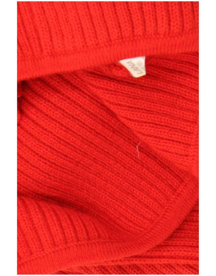 Pulover Cardigan Vintage pentru femei UK 10 Lână roșie mică