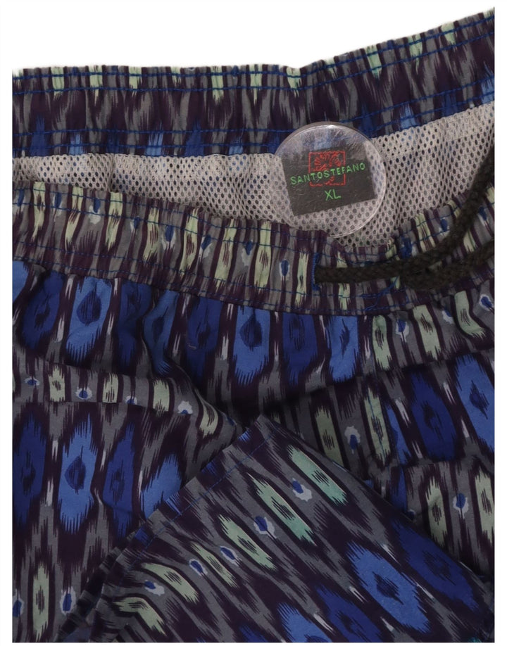 SANTOS TEFANO Mens Swimming Shorts XL Multicoloured Ikat Polyamide