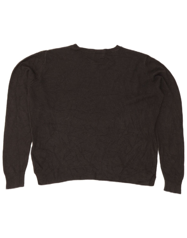 Marks & Spencer Pulover supradimensionat pentru femei cu gâtul turnat UK 16 Large Negru