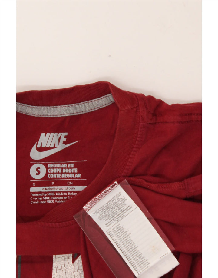 NIKE Mens Regular Fit Graphic T-Shirt Top Small Red Cotton Vintage Nike and Second-Hand Nike from Messina Hembry 