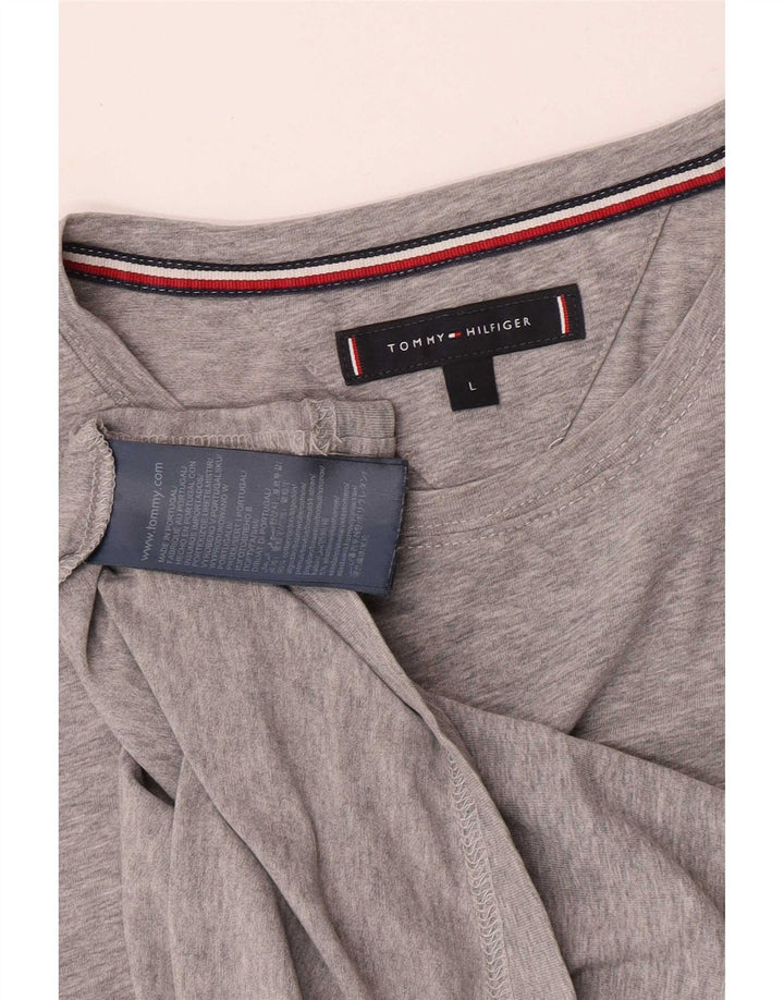 Tricou pentru bărbați Tommy Hilfiger Top mare din bumbac gri