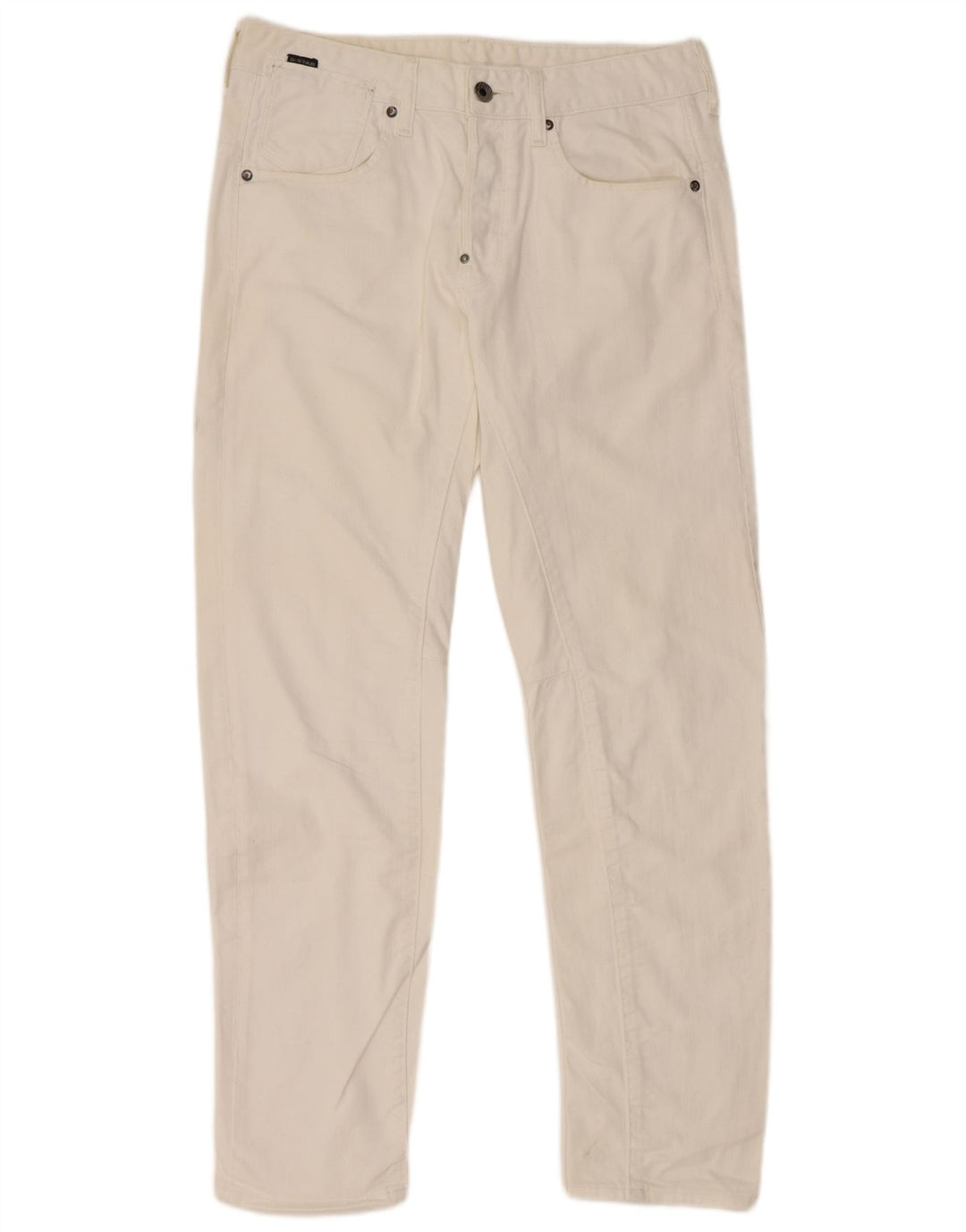 Blugi drepti pentru bărbați G-STAR W32 L32 bumbac alb