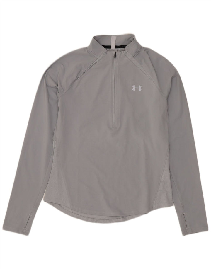 Top de trening UNDER ARMOUR pentru femei Heat Gear Pullover UK 10 Small Gri