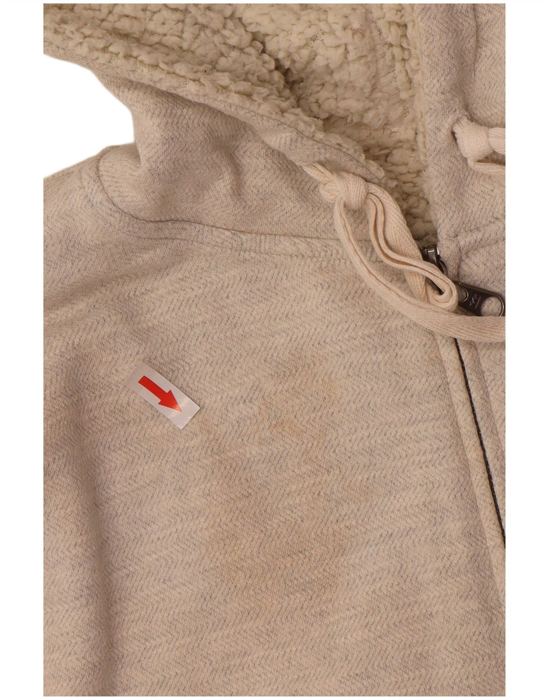 BILLABONG Pulover cu capota cu fermoar pentru femei UK 8 Small Gri Colorblock