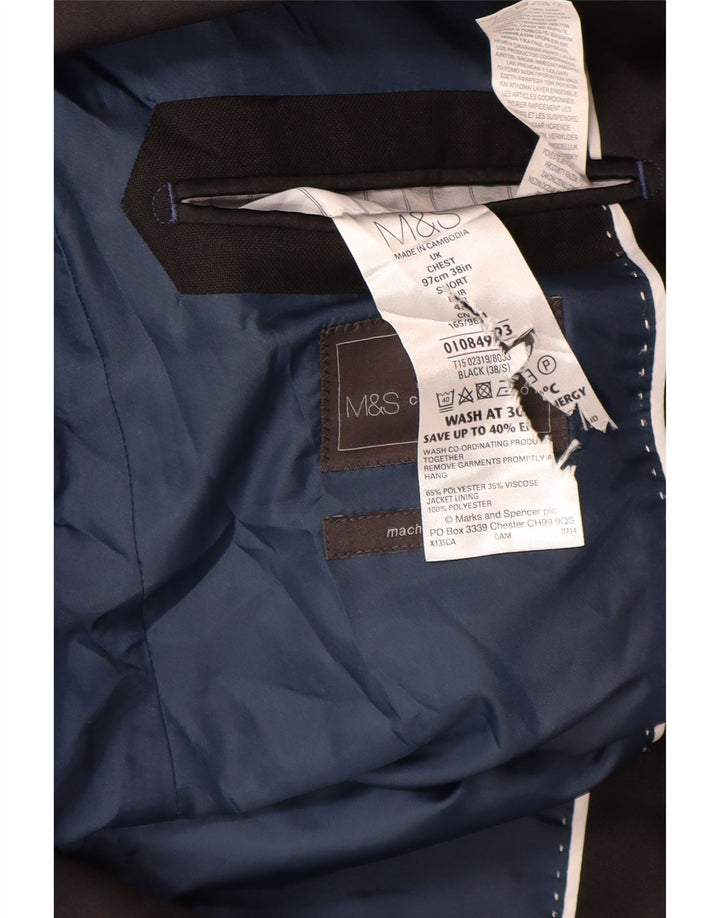 Jachetă pentru bărbați Marks & Spencer, cu 1 buton, UK 38 Poliester mediu negru