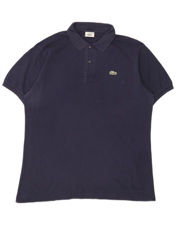 Tricou polo pentru bărbați LACOSTE Mărimea 5 mare din bumbac bleumarin
