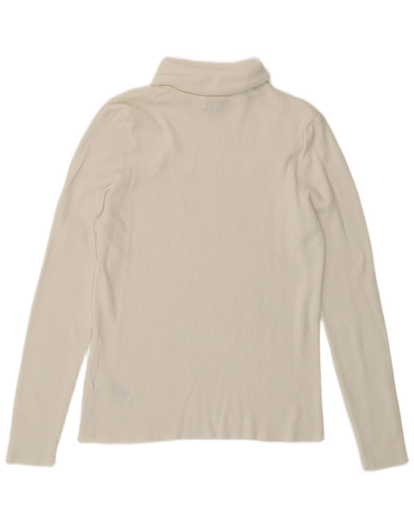 Marks & Spencer Top pentru femei cu mânecă lungă UK 14 Medium White Viscose