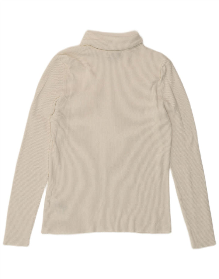 Marks & Spencer Top pentru femei cu mânecă lungă UK 14 Medium White Viscose